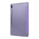 For Samsung Galaxy Tab S8 / Galaxy Tab S7 / T870 Silk Texture Three-fold Horizontal Flip Leather Case with Holder & Pen Slot(Purple) - 3