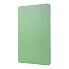 For Samsung Galaxy Tab S8 / Galaxy Tab S7 / T870 Silk Texture Three-fold Horizontal Flip Leather Case with Holder & Pen Slot(Green) - 2