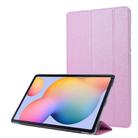 For Samsung Galaxy Tab S8 / Galaxy Tab S7 / T870 Silk Texture Three-fold Horizontal Flip Leather Case with Holder & Pen Slot(Pink) - 1