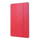 For Samsung Galaxy Tab S8+ / Tab S8 Plus /  Tab S7 FE / Tab S7+ / T970 Silk Texture Three-fold Horizontal Flip Leather Case with Holder & Pen Slot(Red) - 2