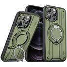 For iPhone 12 Pro Rotating Ring Holder Magnetic MagSafe Phone Case(Green) - 1