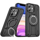 For iPhone 11 Rotating Ring Holder Magnetic MagSafe Phone Case(Black) - 1