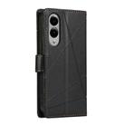 For Samsung Galaxy S25 Edge 5G PU Genuine Leather Texture Embossed Line Phone Case(Black) - 3