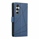 For Samsung Galaxy S25 FE 5G PU Genuine Leather Texture Embossed Line Phone Case(Blue) - 3
