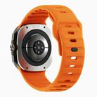 For Samsung Galaxy Watch Ultra 47mm Kalebol Wave Reverse Buckle Silicone Strap(Orange) - 2