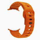 For Samsung Galaxy Watch Ultra 47mm Kalebol Wave Reverse Buckle Silicone Strap(Orange) - 3