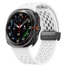 For Samsung Galaxy Watch Ultra 47mm Kalebol Mesh Magnetic Silicone Watch Strap(White) - 1