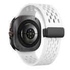 For Samsung Galaxy Watch Ultra 47mm Kalebol Mesh Magnetic Silicone Watch Strap(White) - 2