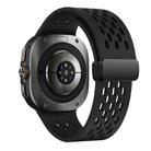 For Samsung Galaxy Watch Ultra 47mm Kalebol Mesh Magnetic Silicone Watch Strap(Black) - 2
