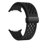 For Samsung Galaxy Watch Ultra 47mm Kalebol Mesh Magnetic Silicone Watch Strap(Black) - 3