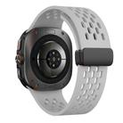 For Samsung Galaxy Watch Ultra 47mm Kalebol Mesh Magnetic Silicone Watch Strap(Grey) - 2