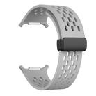 For Samsung Galaxy Watch Ultra 47mm Kalebol Mesh Magnetic Silicone Watch Strap(Grey) - 3