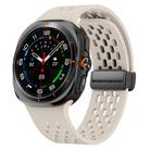For Samsung Galaxy Watch Ultra 47mm Kalebol Mesh Magnetic Silicone Watch Strap(Starlight) - 1