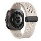 For Samsung Galaxy Watch Ultra 47mm Kalebol Mesh Magnetic Silicone Watch Strap(Starlight) - 2