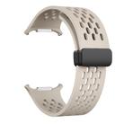 For Samsung Galaxy Watch Ultra 47mm Kalebol Mesh Magnetic Silicone Watch Strap(Starlight) - 3