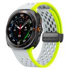 For Samsung Galaxy Watch Ultra 47mm Kalebol Mesh Magnetic Silicone Watch Strap(Wild Path Grey Green) - 1