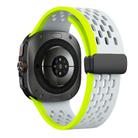 For Samsung Galaxy Watch Ultra 47mm Kalebol Mesh Magnetic Silicone Watch Strap(Wild Path Grey Green) - 2