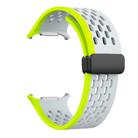 For Samsung Galaxy Watch Ultra 47mm Kalebol Mesh Magnetic Silicone Watch Strap(Wild Path Grey Green) - 3