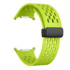 For Samsung Galaxy Watch Ultra 47mm Kalebol Mesh Magnetic Silicone Watch Strap(Fluorescent Green) - 3