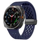 For Samsung Galaxy Watch Ultra 47mm Kalebol Mesh Magnetic Silicone Watch Strap(Blue) - 1