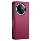For vivo Y39 5G Side Buckle Magnetic Frosted Leather Phone Case(Wine Red) - 3