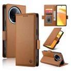 For vivo Y39 5G Side Buckle Magnetic Frosted Leather Phone Case(Brown) - 1