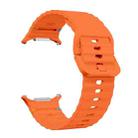 For Samsung Galaxy Watch Ultra 47mm / Ultra 2025 Kalebol Wave Stitching Silicone Strap(Orange) - 3