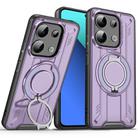 For Redmi Note 13 4G Rotating Ring Holder Magnetic MagSafe Phone Case(Purple) - 1