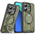 For Redmi Note 13 4G Rotating Ring Holder Magnetic MagSafe Phone Case(Green) - 1
