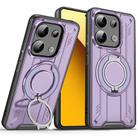 For Redmi Note 13 5G Rotating Ring Holder Magnetic MagSafe Phone Case(Purple) - 1