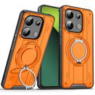 For Redmi Note 13 Pro 5G Rotating Ring Holder Magnetic MagSafe Phone Case(Orange) - 1