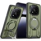 For Redmi Note 14 Pro 5G Rotating Ring Holder Magnetic MagSafe Phone Case(Green) - 1