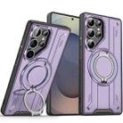 For Samsung Galaxy S25 Ultra 5G Rotating Ring Holder Magnetic MagSafe Phone Case(Purple) - 1