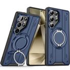 For Samsung Galaxy S24 Ultra 5G Rotating Ring Holder Magnetic MagSafe Phone Case(Blue) - 1