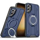 For Samsung Galaxy S23+ 5G Rotating Ring Holder Magnetic MagSafe Phone Case(Blue) - 1