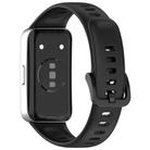 For Huawei Band 10 / 9 / 8 Kalebol Colorful Buckle Silicone Watch Strap(Black) - 2