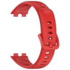 For Huawei Band 10 / 9 / 8 Kalebol Colorful Buckle Silicone Watch Strap(Red) - 3