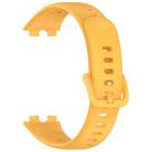 For Huawei Band 10 / 9 / 8 Kalebol Colorful Buckle Silicone Watch Strap(Yellow) - 3