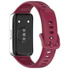 For Huawei Band 10 / 9 / 8 Kalebol Colorful Buckle Silicone Watch Strap(Wine Red) - 2