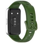 For Huawei Band 10 / 9 / 8 Kalebol Colorful Buckle Silicone Watch Strap(Field Green) - 2
