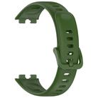 For Huawei Band 10 / 9 / 8 Kalebol Colorful Buckle Silicone Watch Strap(Field Green) - 3