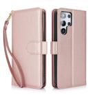 For Samsung Galaxy S25 Ultra 5G Multi-Card Wallet RFID Leather Phone Case(Rose Gold) - 1