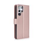 For Samsung Galaxy S25 Ultra 5G Multi-Card Wallet RFID Leather Phone Case(Rose Gold) - 3