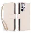 For Samsung Galaxy S25 Ultra 5G Multi-Card Wallet RFID Leather Phone Case(Apricot) - 1