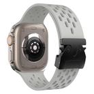 For Apple Watch 46mm / 49mm / 45mm / 44mm Kalebol Mesh Umbrella Buckle Silicone Watch Strap(Grey) - 2