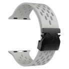 For Apple Watch 46mm / 49mm / 45mm / 44mm Kalebol Mesh Umbrella Buckle Silicone Watch Strap(Grey) - 3