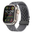 For Apple Watch 46mm / 49mm / 45mm / 44mm Kalebol Mesh Umbrella Buckle Silicone Watch Strap(Space Grey) - 1