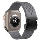 For Apple Watch 46mm / 49mm / 45mm / 44mm Kalebol Mesh Umbrella Buckle Silicone Watch Strap(Space Grey) - 2