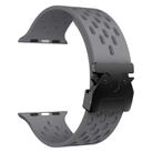 For Apple Watch 46mm / 49mm / 45mm / 44mm Kalebol Mesh Umbrella Buckle Silicone Watch Strap(Space Grey) - 3