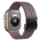 For Apple Watch 46mm / 49mm / 45mm / 44mm Kalebol Mesh Umbrella Buckle Silicone Watch Strap(Smoky Purple) - 2
